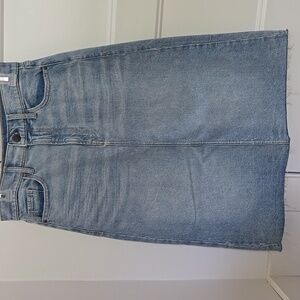 a.n.a Classic Blue Denim Skirt